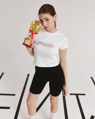 เสื้อยืดครอป - Raising My Voice and My Standards เสื้อยืดครอปเบสิก เสื้อยืดสกรีนลาย เสื้อเบบี้ที เสื