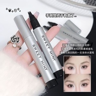 Daily New Arrival/sweet mint Three-Dimensional Plush Multi-Prong Water Eyebrow Pencil Smooth Easy to