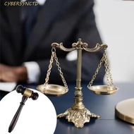 CYBERSYNC Wooden Judge Hammer, High Quality comfortable Grip Wood Adjudgement Gavel, Delicate Handcr