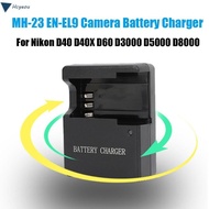 HCYEOU Camera Battery Charger Durable LED Indicator Portable EN-EL9 Power Adapter for Nikon D40 D40X