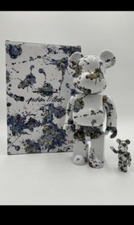 be@rbrick 400%+100% Jackson pollock 潑墨 bearbrick