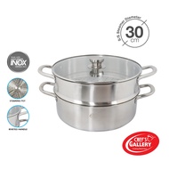 Chef's Gallery Steamer Set 30cm 3pcs | Induction CG-SS3PC/30-2 Steamer Pot Stainless Steel Pot
