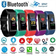 ❀ 115Plus M5 Smart Bracelet Sports Pedometer Watch Fitness Running Walking Tracker Heart Rate Pedometer Smart Band for IOS Android