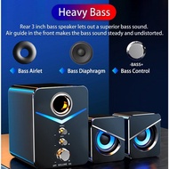 Computer Speakers with Subwoofer 2" Auxiliary Speakers & 3" Wired Subwoofer Bluetooth 5.0 Multimedia
