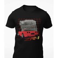 1990 Red Corvette Zr-1 C4 Short Sleeved T-Shirt Popular versatile T-shirts