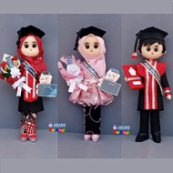 Boneka Wisuda/Boneka WisudaFlanel/Boneka Wisuda Memakai Toga/Boneka