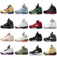 Shoes aj5 High-Top Rukawa Kaede Chinese Je White Cement Qiao 5 Actual Combat Basketball Shoes