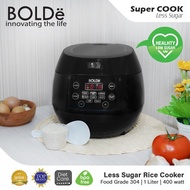 Bolde Rice Cooker Low Sugar 1 Liter Super Cook Less Sugar 400 Watt / Multifunctional Rice Cooker