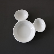 W1962 Export Japanese Disney ceramic cartoon white Mickey split flavoring dish vinegar dish vinegar