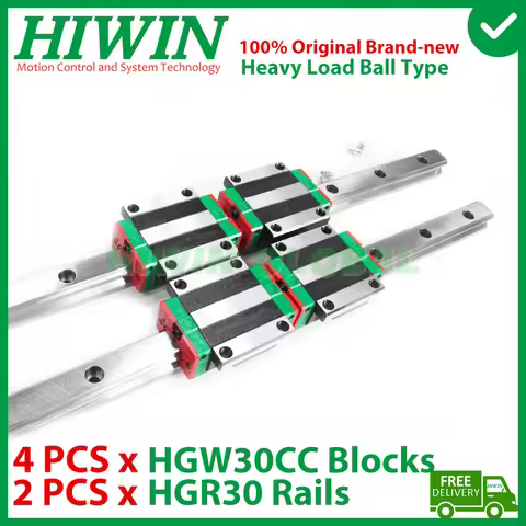 Genuine HIWIN Linear Guide HGR30 300 400 500 600 700 800 900 1000 1100 1200 1500MM Rail HGW30CC Carr