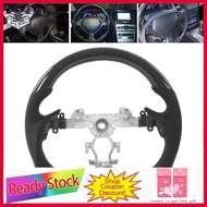sunnyhousess Carbon Fiber Steering Wheel Perforated Leather Balck Stitching for G37 G37x G25 G35 4 D