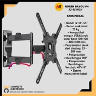 Swing TV Bracket 32 40 43 50 55 inch North Bayou P4 For All Premium TV Brands