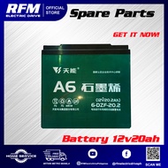 RFM Battery Ecobike Etrike Ebicycle Ebike Tianneng Lead Acid/Gel Type VRLA E-Bikes  12V20Ah