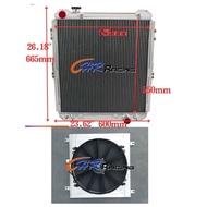 Aluminum  Radiator+Shroud+Fan for 1993-1996 Toyota 4Runner Hilux Surf KZN130 1KZ-TE 3.0TD AT