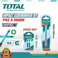 TOTAL TACIM71PH2100 (PH2 x 100mm) / TACIM71PH250 (PH2 x 50mm) Impact Screwdriver Bit