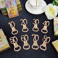 [ikn] 16/18/20/21/30/40/50/60 Number Shape Bottle Opener For Birthday Party Wedding Anniversary Souv