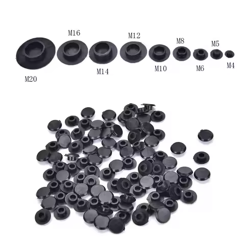 100PCS M4/M5/M6/M8/M10 Black Hex Socket Allen Bolt Screw Nut Hexagon Head Cover Cap Protector