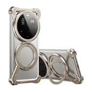 Oatsbasf เคสโทรศัพท์โลหะสําหรับ Xiaomi 15 14 Ultra/Pro พร้อมขาตั้ง 360 °   กันกระแทกแม่เหล็กหมุนได้ส