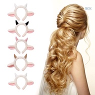 WON Plush Sheep Ear Headband Cartoon Horns Hairhoop Kids Cosplay Costume Headwear