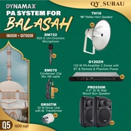 PA System For BALASAH, Indoor & Outdoor DYNAMAX 120W PA Amplifier, Wall Speakers, Horn Speaker Masji