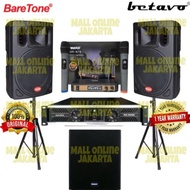 Paket sound system Baretone 15 inch 800 watt 1530W + subwoofer aktif betavo 15 inch Sa150Pro