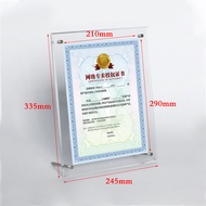 【Ukuran A4】Stand Layar Akrilik  Bingkai Foto Akrilik  Sign Holder Akrilik  Standing Frame Akrilik