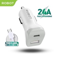 ROBOT RT-C09 CAR CHARGER 2 PORT USB & TYPE C CAR Plug