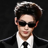 Zhang Female Trendy Style Ling Hip Frame Same as Puffy Sun Anti-Handsome Cat Eye Boy He Retro Small 