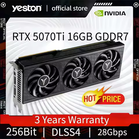 New NVIDIA GPU Yeston GeForce RTX 5070Ti GPU 16G GDDR7 DLSS4 Graphics Card Gaming Office AI Desktop 