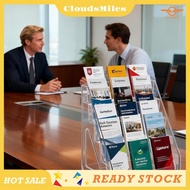 [CloudsMiles] 5-Tier Table Brochure Stand, Leaflet & Brochure Holder Clear Acrylic Flyer Stand for 1
