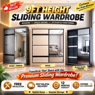 ⚡Wardrobe 9ft Height⚡ Almari 9 kaki Tinggi⚡5x9, 6x9, 7x9, 8x9 wardrobe (Free Installation)