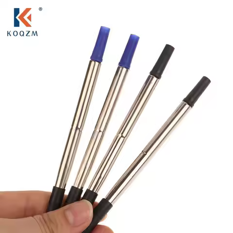 2Pcs Blue Ink Parker Style Standard 0.5/0.7mm Ballpoint Pen Refills Nib Medium Push Action Rotary Un