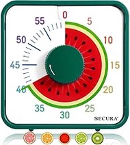 Secura 7.5-Inch Fruit Visual Timer for Kids, 60-Minute Countdown Timer for Classroom or Kitchen, Dur
