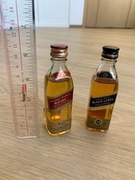 Johnnie walker 酒辦 50ml 舊版 red black label Whisky
