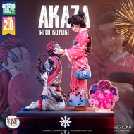 Statue Action Figure Demon Slayer Memory of Akaza with Koyuki by Pop Art RecastDesign