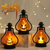 【【👻Halloween】Pumpkin Skull LED Lantern Light ตกแต่งฮาโลวีน Prop Creative Holiday Bar Party Light LED Oil Lamp Prop