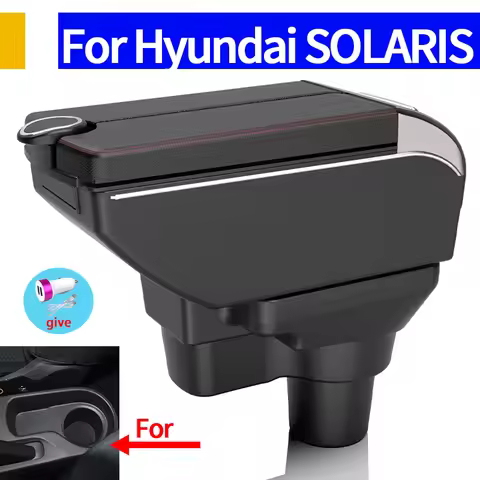 For Hyundai SOLARIS Armrest box For Hyundai Solaris 2 Accent Verna 2017 2018 2019 2020 2021 2022 Car