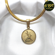 Nuestro Padre Jesus Nazareno Pendant Itim na Nazareno Necklace 18k Saudi Gold Black Nazarene Pendant