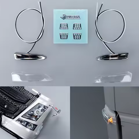 LED Side Turn Signal Side Lights for 1/14 Tamiya RC Truck Volvo F16 750 56360 56362 56375 Car Access