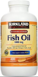 Kirkland 深海魚油+奧米加3, 1,000毫克 400粒軟膠囊 Fish Oil