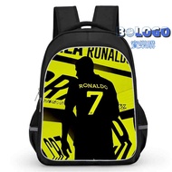 CR7 Backpack HD Printing Large-Capacity Multifunctional Zipper Oxford Ridge Protection Lightweight B