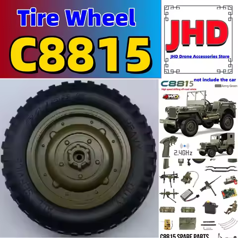JHD For JJRC C8815 Willis Jeep Wheel Climbing Remote Control Car Upgrade Parts Metal Hub C8815 Tire 