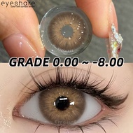 EYESHARE Pattaya Myopia Color Contact Lens Brown Gray Graded Degrees Contact Lens 2pcs for 1 Year us