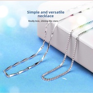 Pt950 Platinum Necklace Women 18K White Gold Fine Single Valentines Day Gift for Girlfriend Korean S