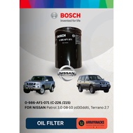 Bosch Oil Filter for Nissan Patrol 3.0 2008-2010 zd30ddti, Terrano 2.7 0-986-AF1-071 (C-226 /215)
