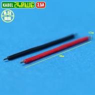MERAH AWG 24 Red Black Cable 3.5A 24 AWG 5cm