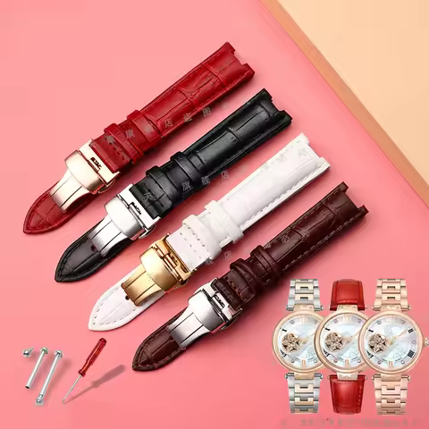 Cowhide Watch Band for Michael Kors Mk5774 2425/43 Starry Sky Concave Female Real cowhide Watch Stra