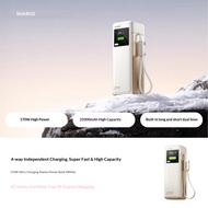 SHARGE X6 พาวเวอร์แบงค์ 25000mAh กำลังสูงสุด170W มีสาย USB‑C คู่ในตัว จอสี TFT เซลล์ 21700 ชาร์จ 4 อ