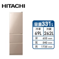 HITACHI 331公升Solfege三門變頻冰箱 RV36CCMX(星燦金)