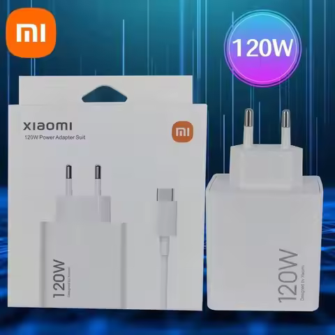 Xiaomi Original 120W Ultra Fast Charger QC 5.0 EU Plug 6A Type C Cable For IPhone Pro Max Samsung Ra